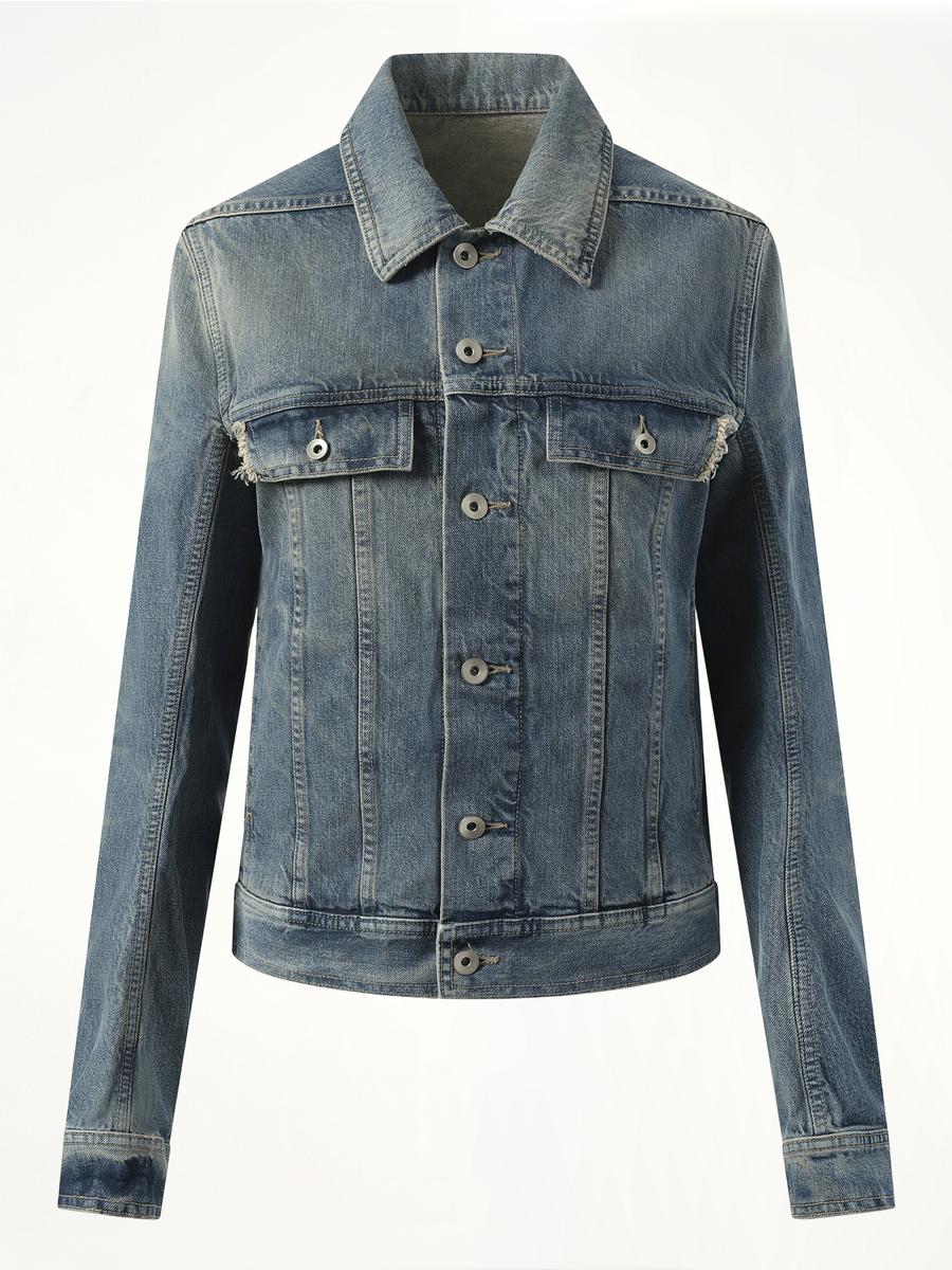 Trucker Denim Jacket in Washed Indigo