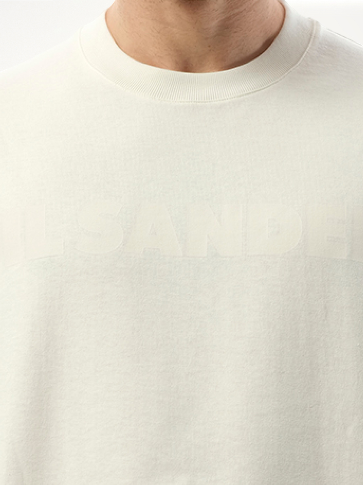 Tonal Jil Sander Logo T-Shirt in Porcelain