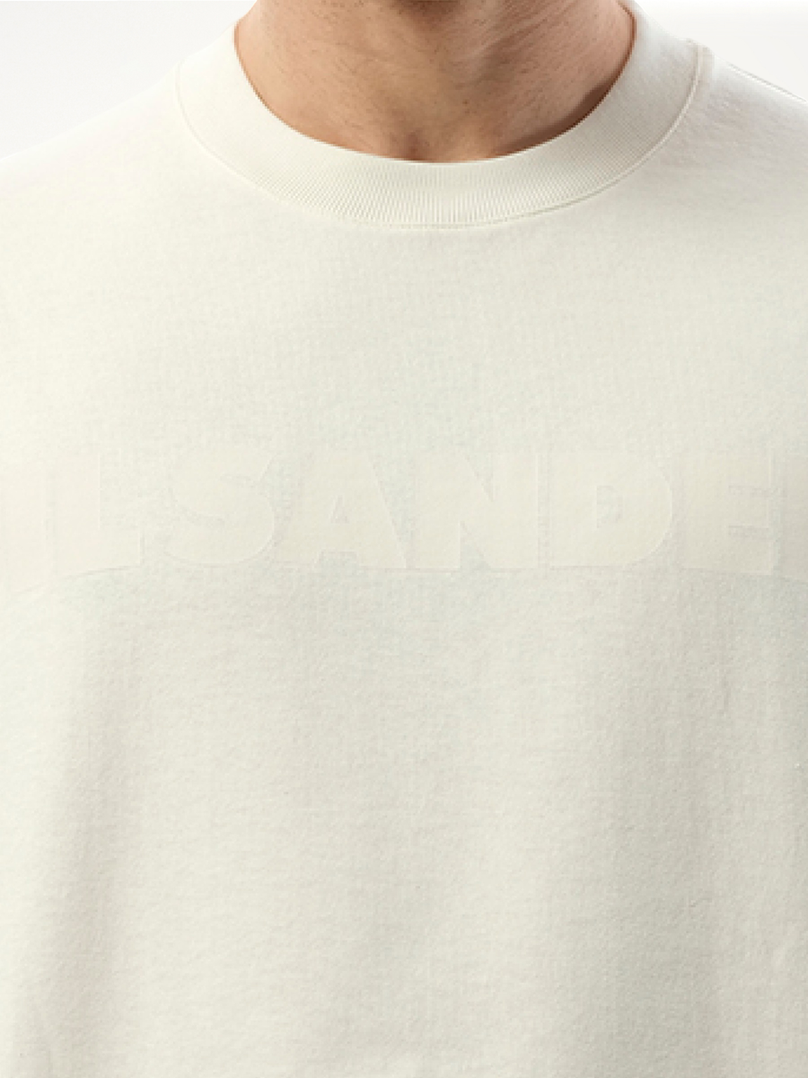 Tonal Jil Sander Logo T-Shirt in Porcelain