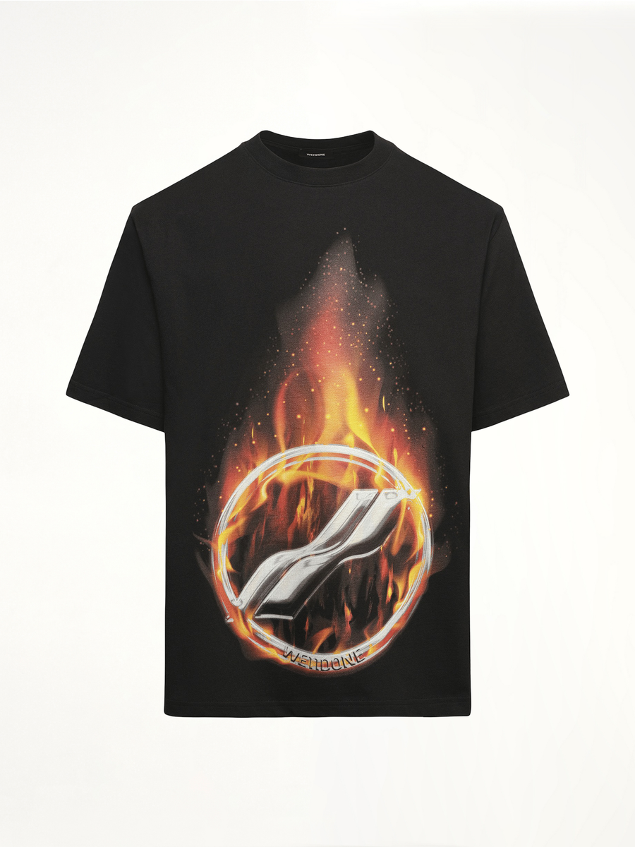 Meteor Print T-Shirt in Black