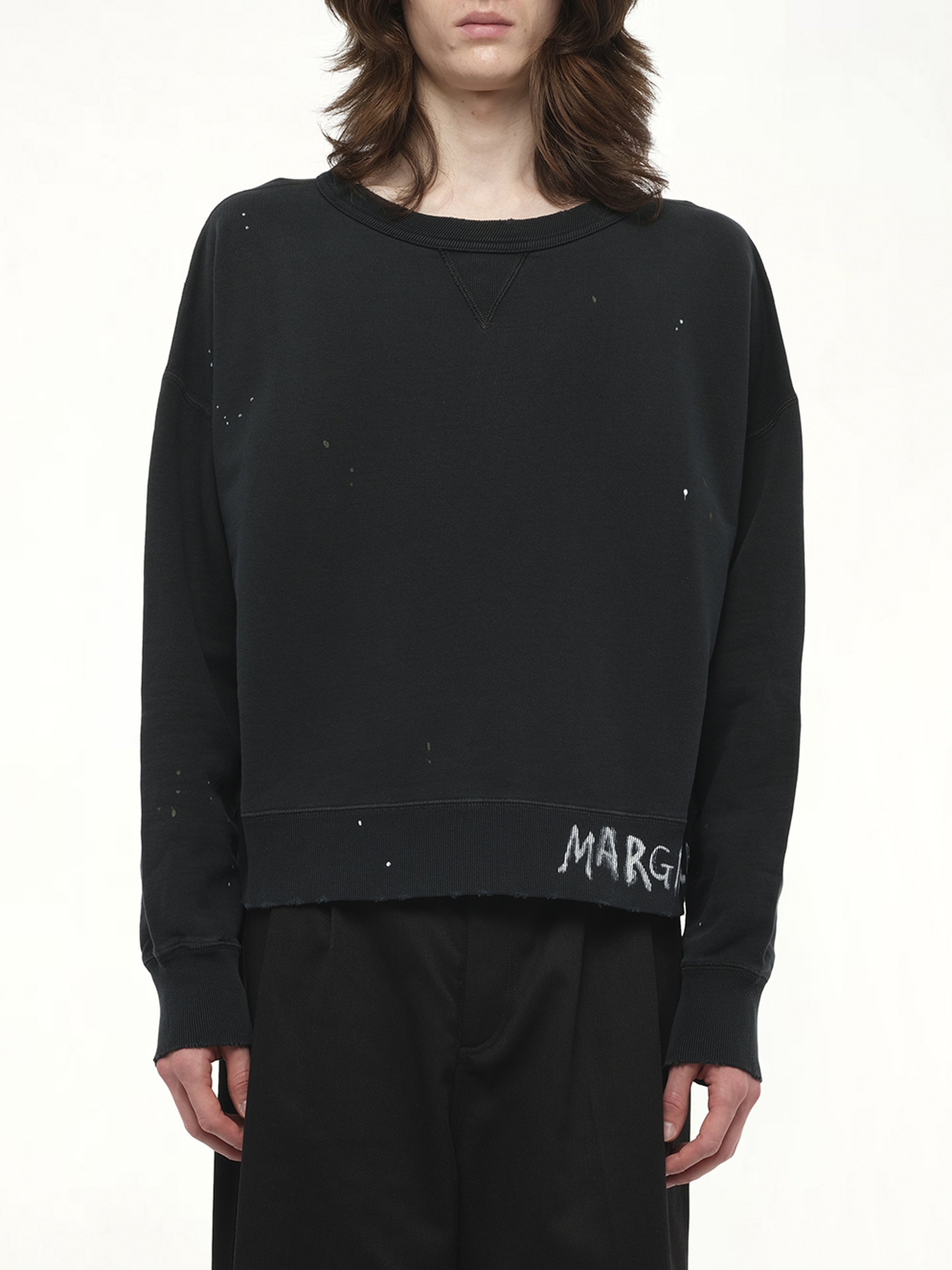 Margiela Sweatshirt in Washed Black