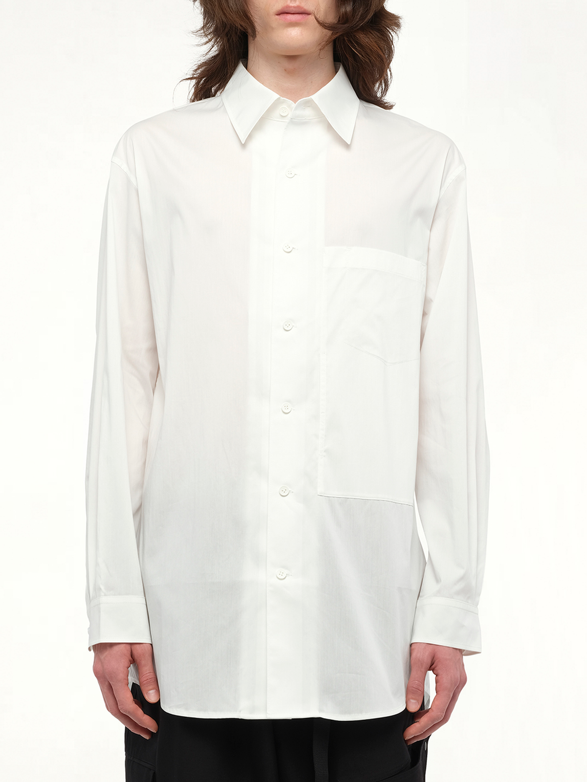 Sporty Cotton Shirt in White
