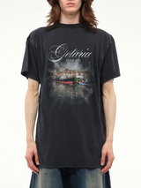 Balenciaga Getaria Oversized T-Shirt in Faded Washed Black