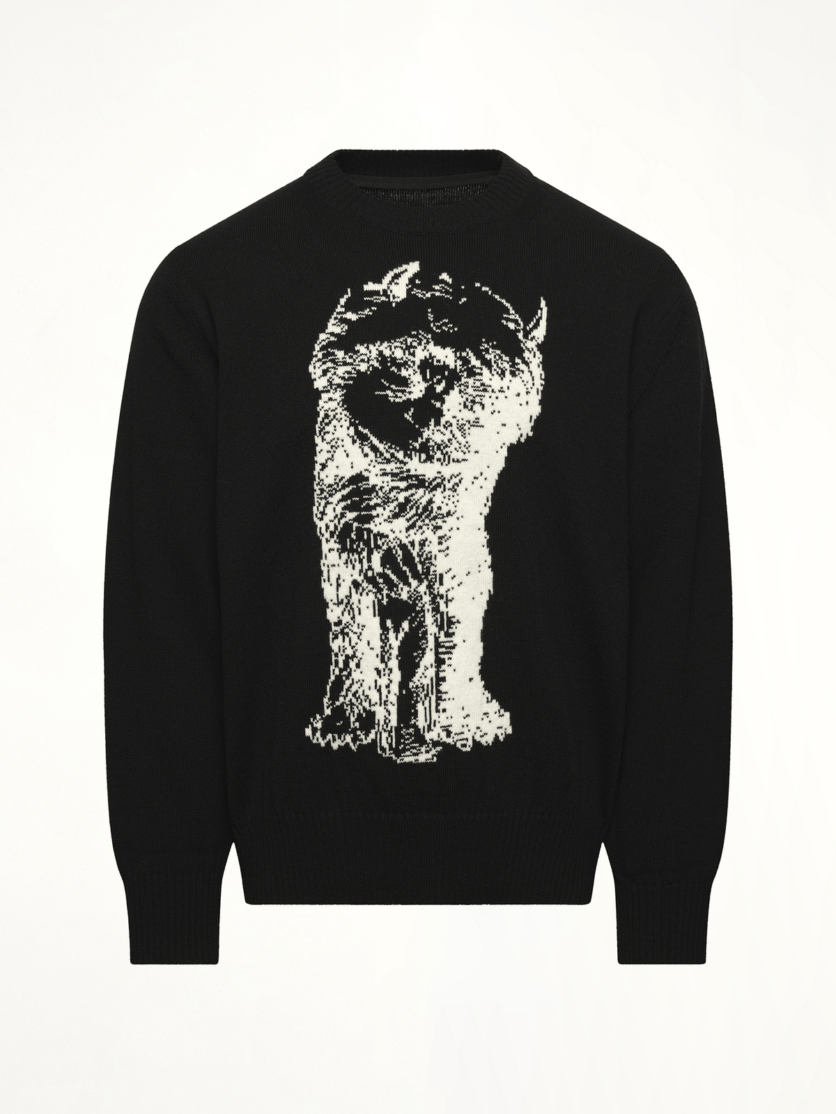 WHERE THE WILD THINGS ARE Wool Knit Pullover in Black