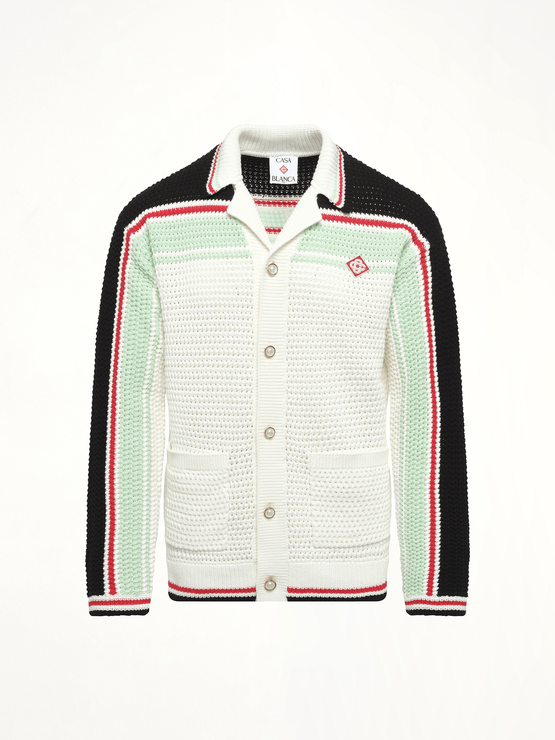 Faux Crochet Shirt in Multicolour