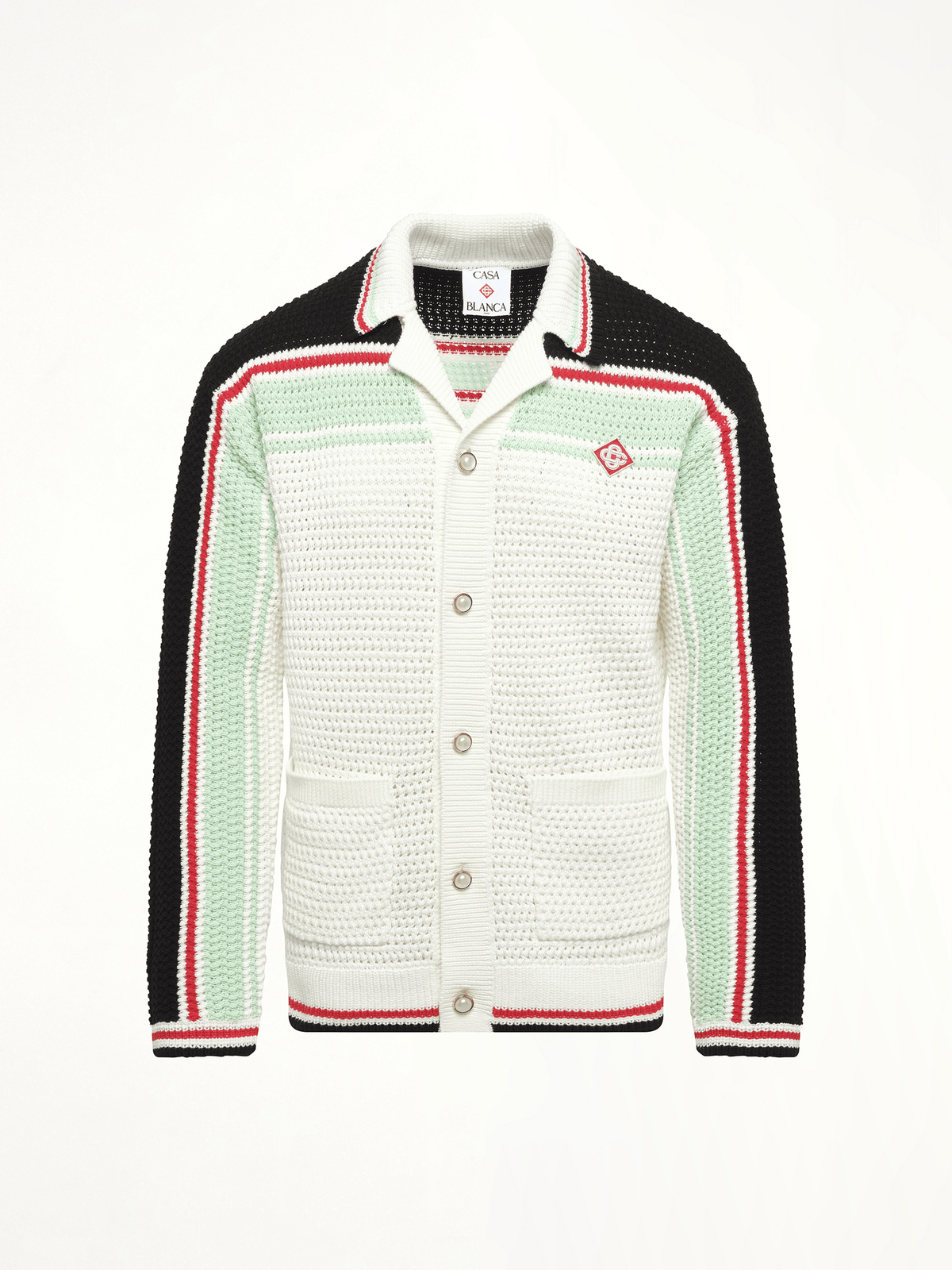 Faux Crochet Shirt in Multicolour