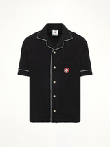 Towelling Monogram Shirt in Black