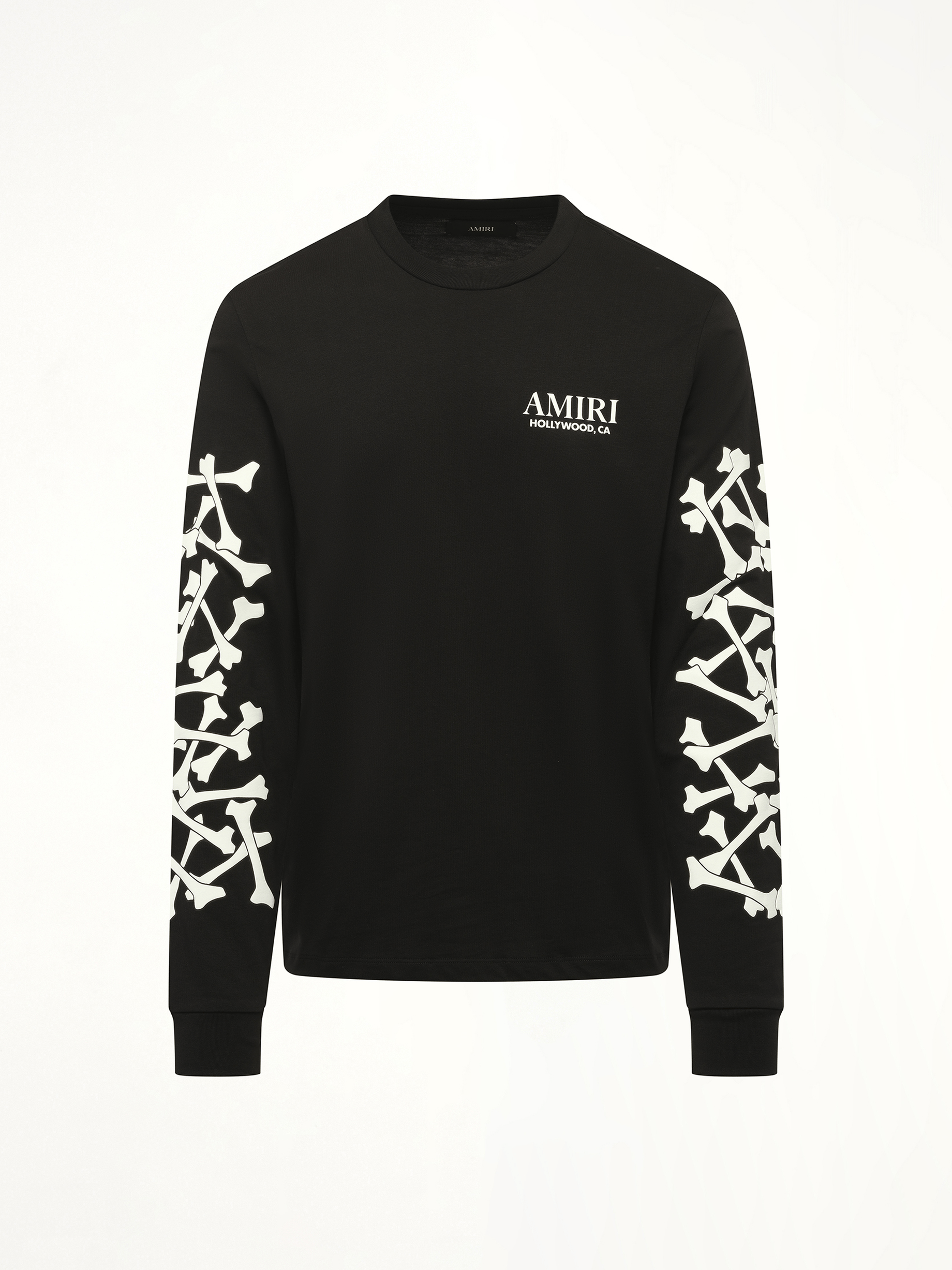 Bones Stacked L/S T-Shirt in Black