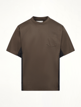 Suiting x Cotton Jersey T-Shirt in Khaki/Navy