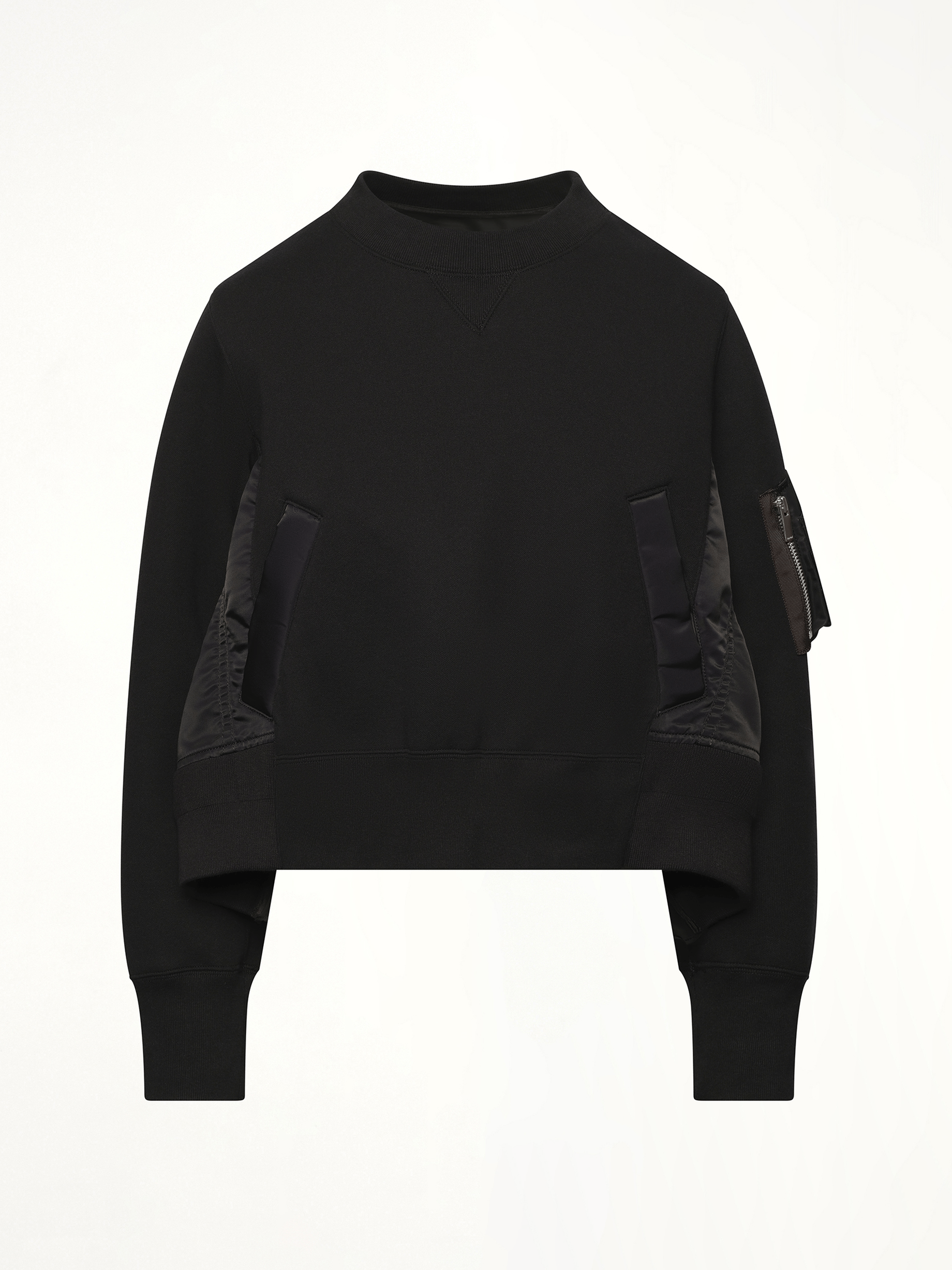Sponge Sweat x Nylon Twill Pullover in Black/Black