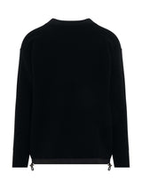 Wool Knit Pullover in Black