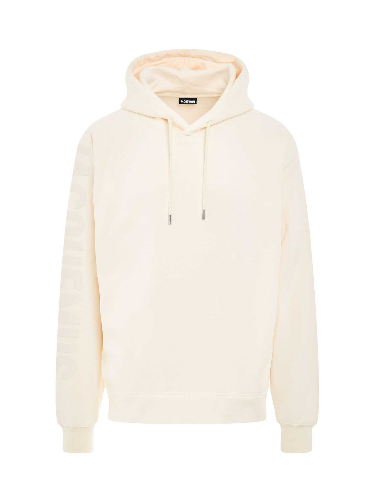 Typo Logo Hoodie in Light Beige