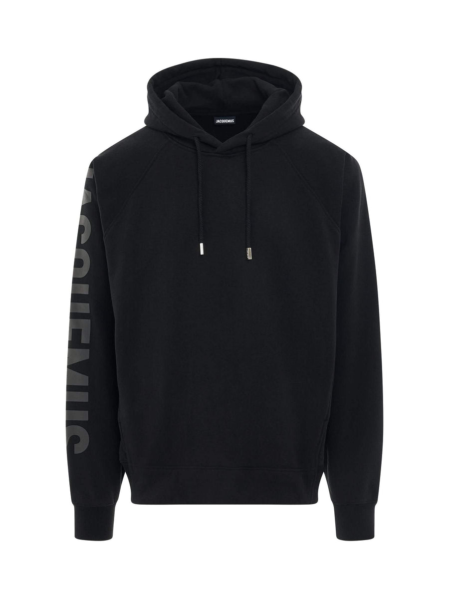 Typo Logo Hoodie in Black