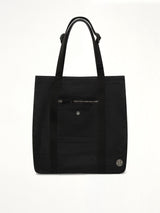 920001 Coated Nylon Tote Bag in Black