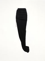 Soft Edfu Long Skirt in Black