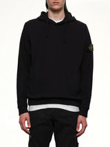 6100029 Cotton Fleece Hoodie in Black