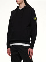 6100029 Cotton Fleece Hoodie in Black