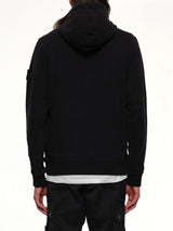6100029 Cotton Fleece Hoodie in Black