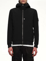 Q100004 Soft Shell Hooded Jacket in Black