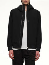 Q100004 Soft Shell Hooded Jacket in Black