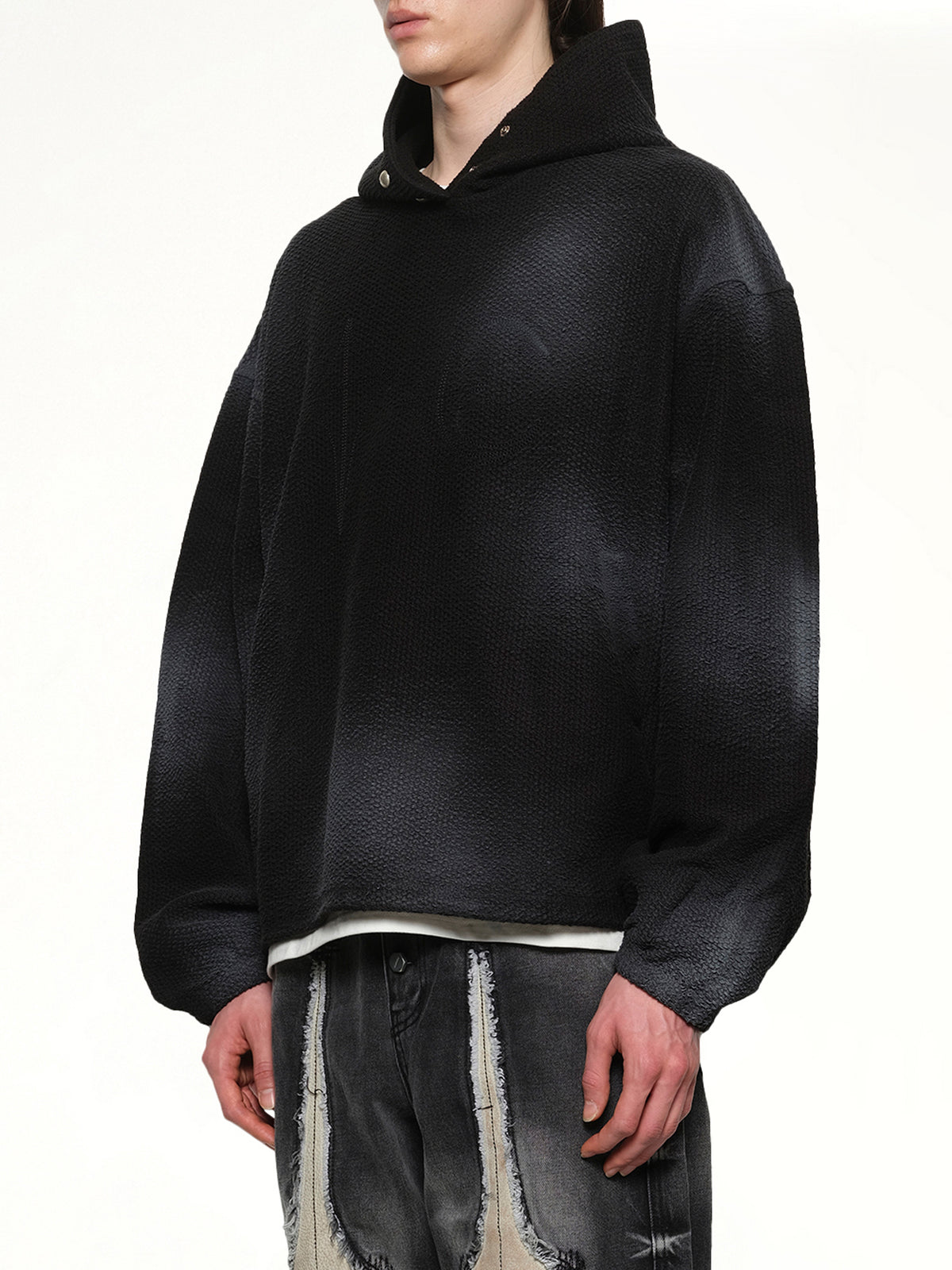 TC Sprayed Terry Hoodie in Black