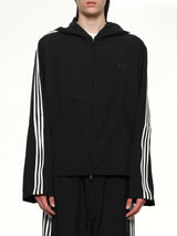 Hooded Track Top 3-Stripes in Black