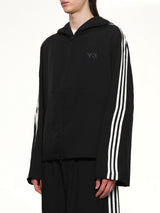 Hooded Track Top 3-Stripes in Black