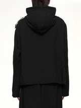 Hooded Track Top 3-Stripes in Black