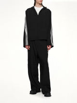 Hooded Track Top 3-Stripes in Black