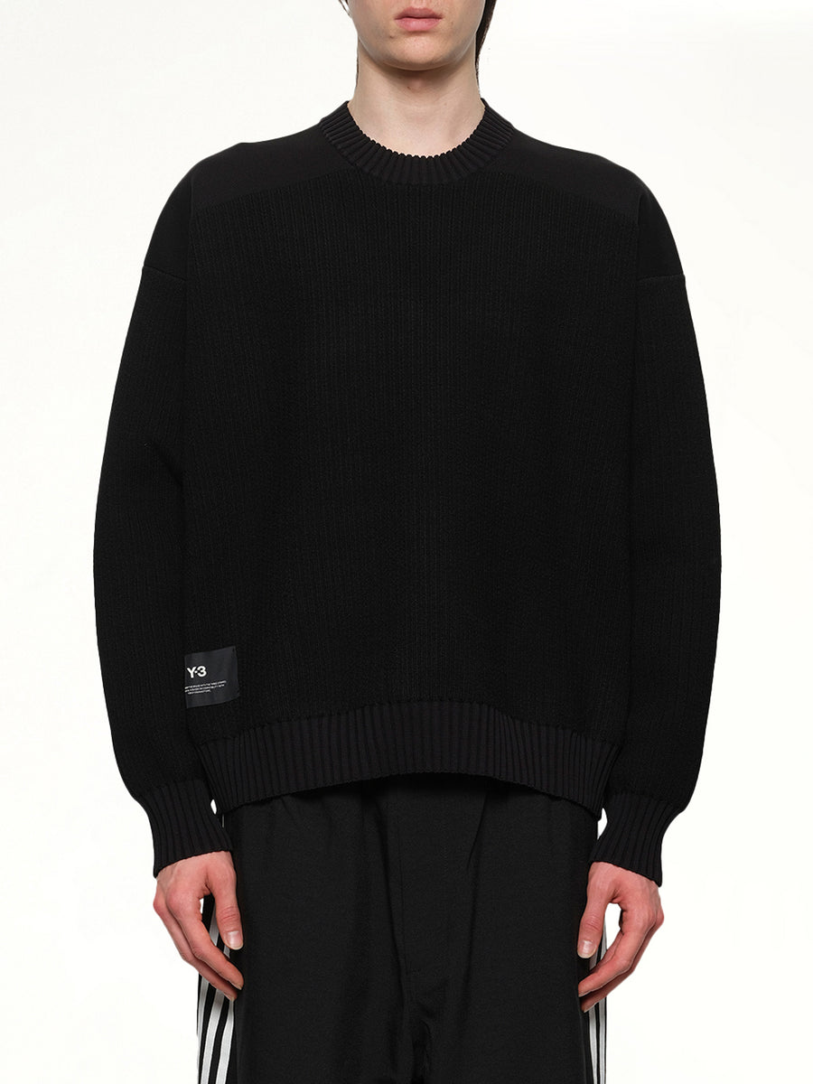 Ut Knit Crew Sweater in Black