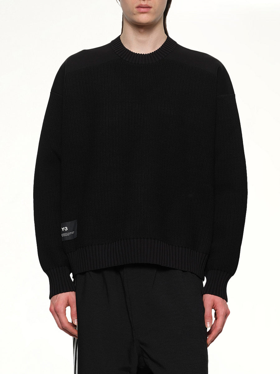 Ut Knit Crew Sweater in Black