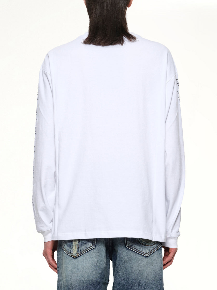 TC Pattern Long-Sleeve in White