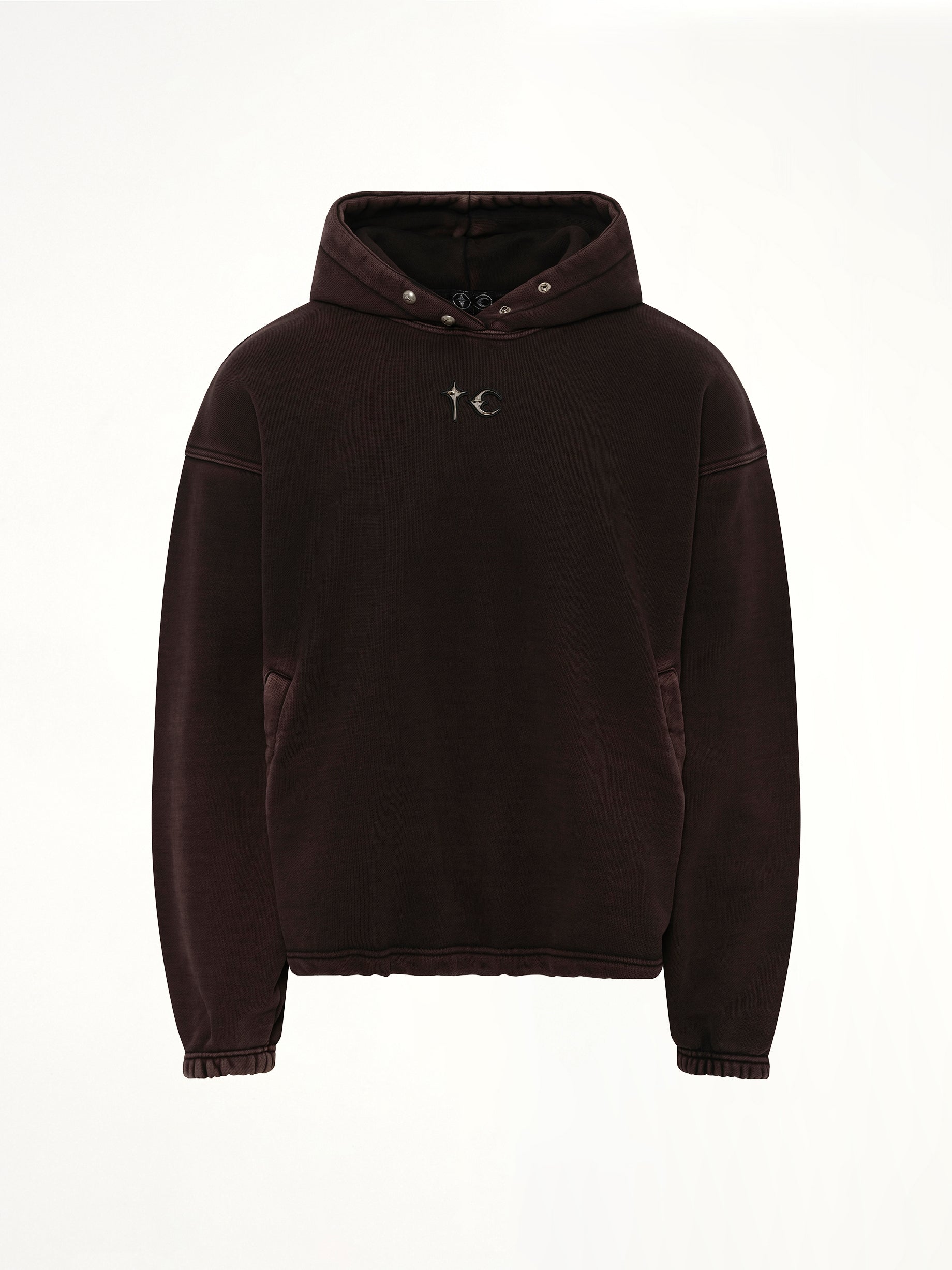 Devil Peace Patch Hoodie in Black