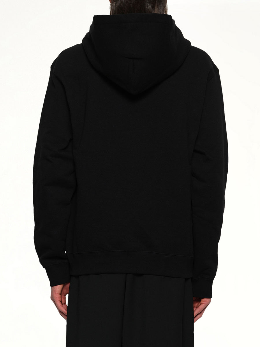 Plus Compact Terry Hoodie in Black