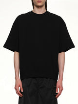 Crewneck Short Sleeve Sweatshirt in Black