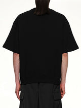 Crewneck Short Sleeve Sweatshirt in Black