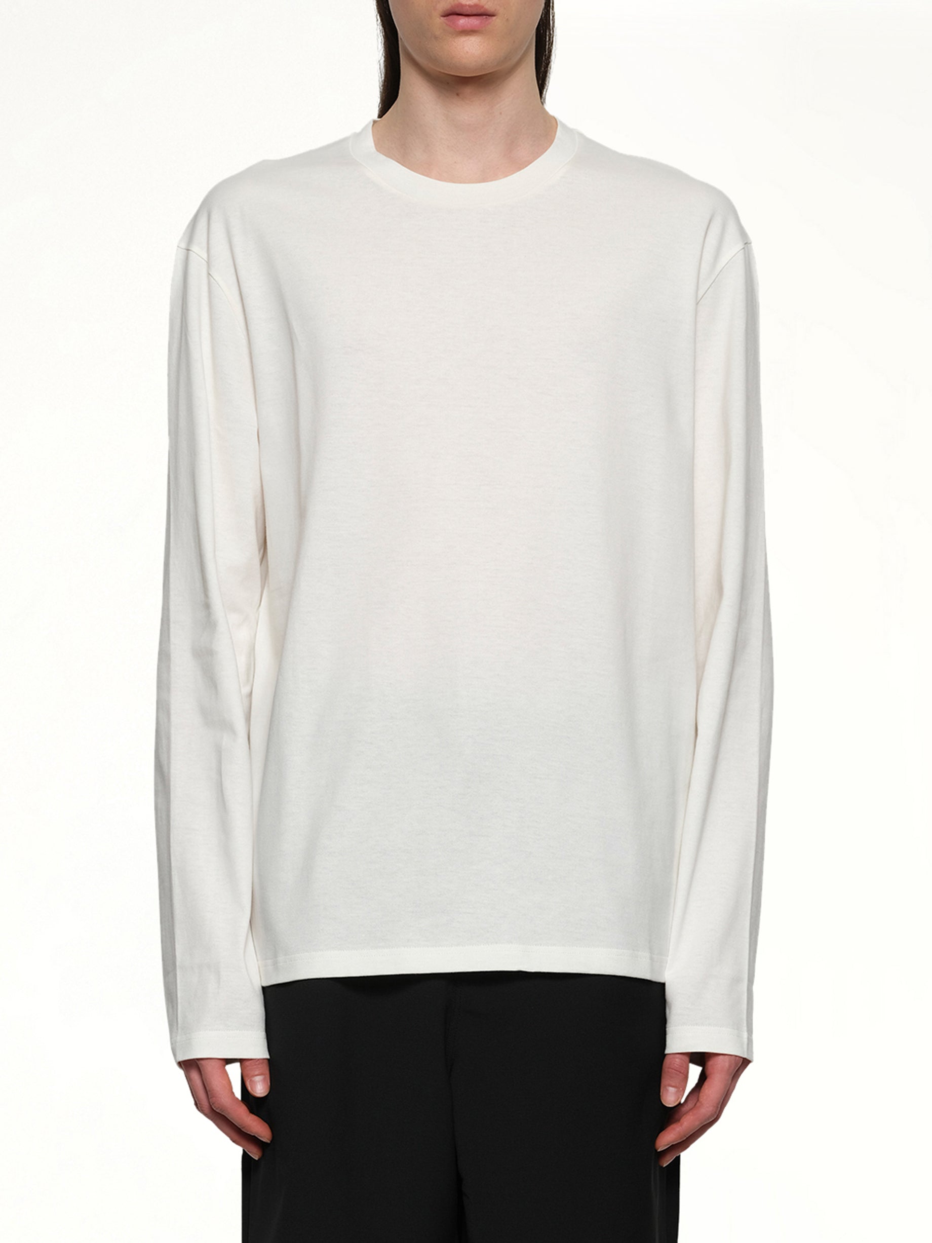 Long Sleeve Logo T-Shirt in Coconut