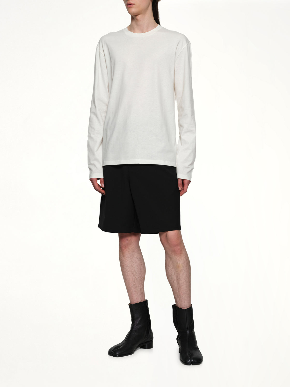 Long Sleeve Logo T-Shirt in Coconut