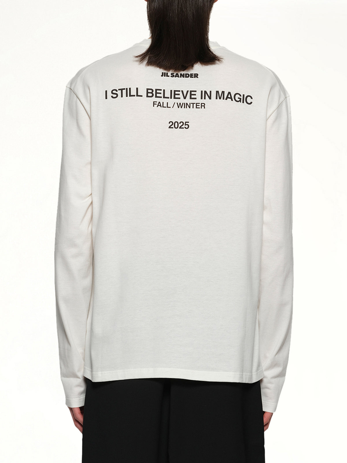 Long Sleeve Logo T-Shirt in Coconut