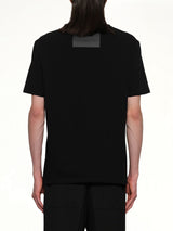 Leather Patch T-Shirt in Black