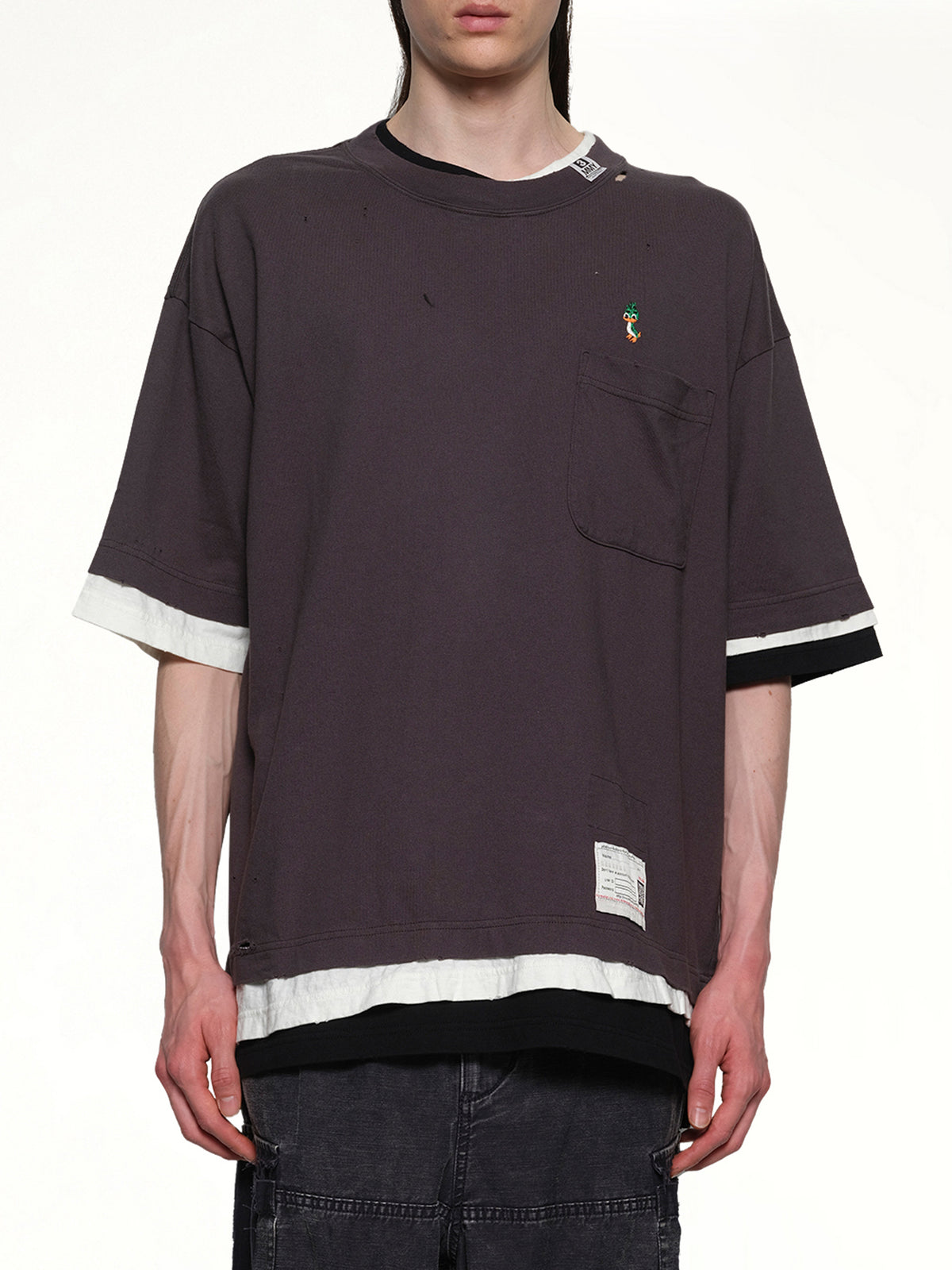 Triple Layered T-Shirt in Black