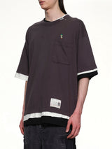 Triple Layered T-Shirt in Black