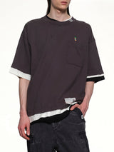 Triple Layered T-Shirt in Black