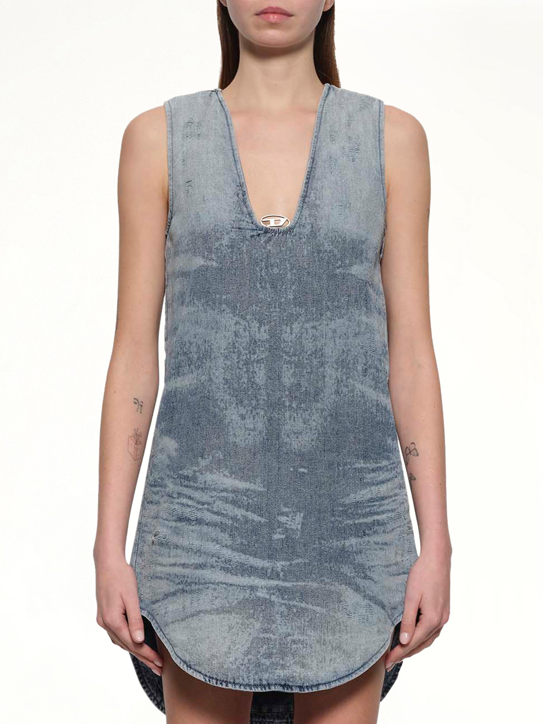 DE-LARIS-DRESS-FSH in Blue