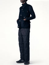 Work V Neck Button Down Vest in Black