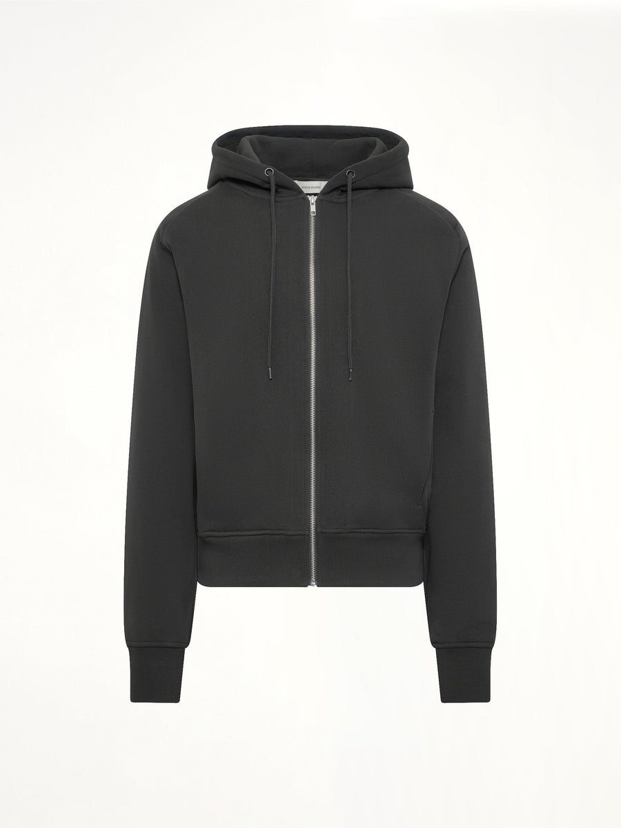 Slim Zip Up in Black