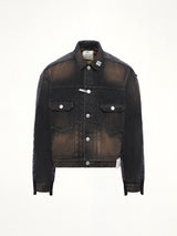 Combined Denim MA-1 Blouson in Black