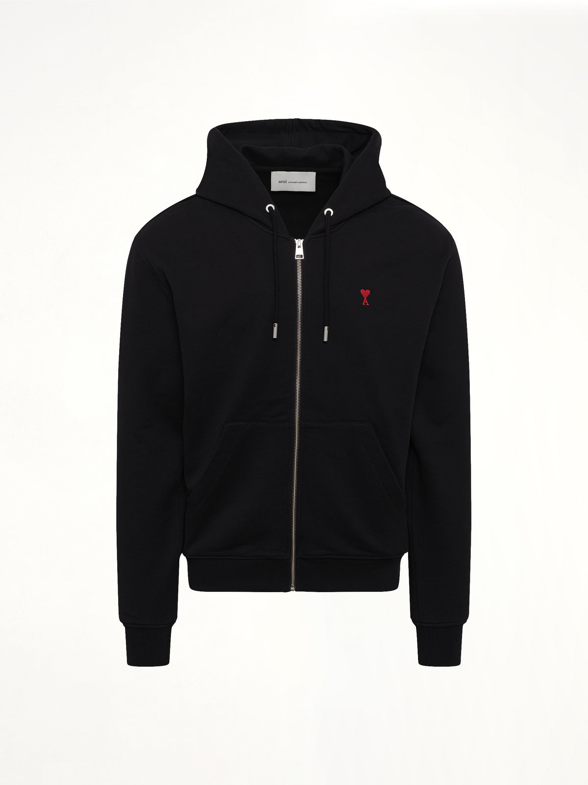 Ami De Coeur Zip Hoodie in Black/Red