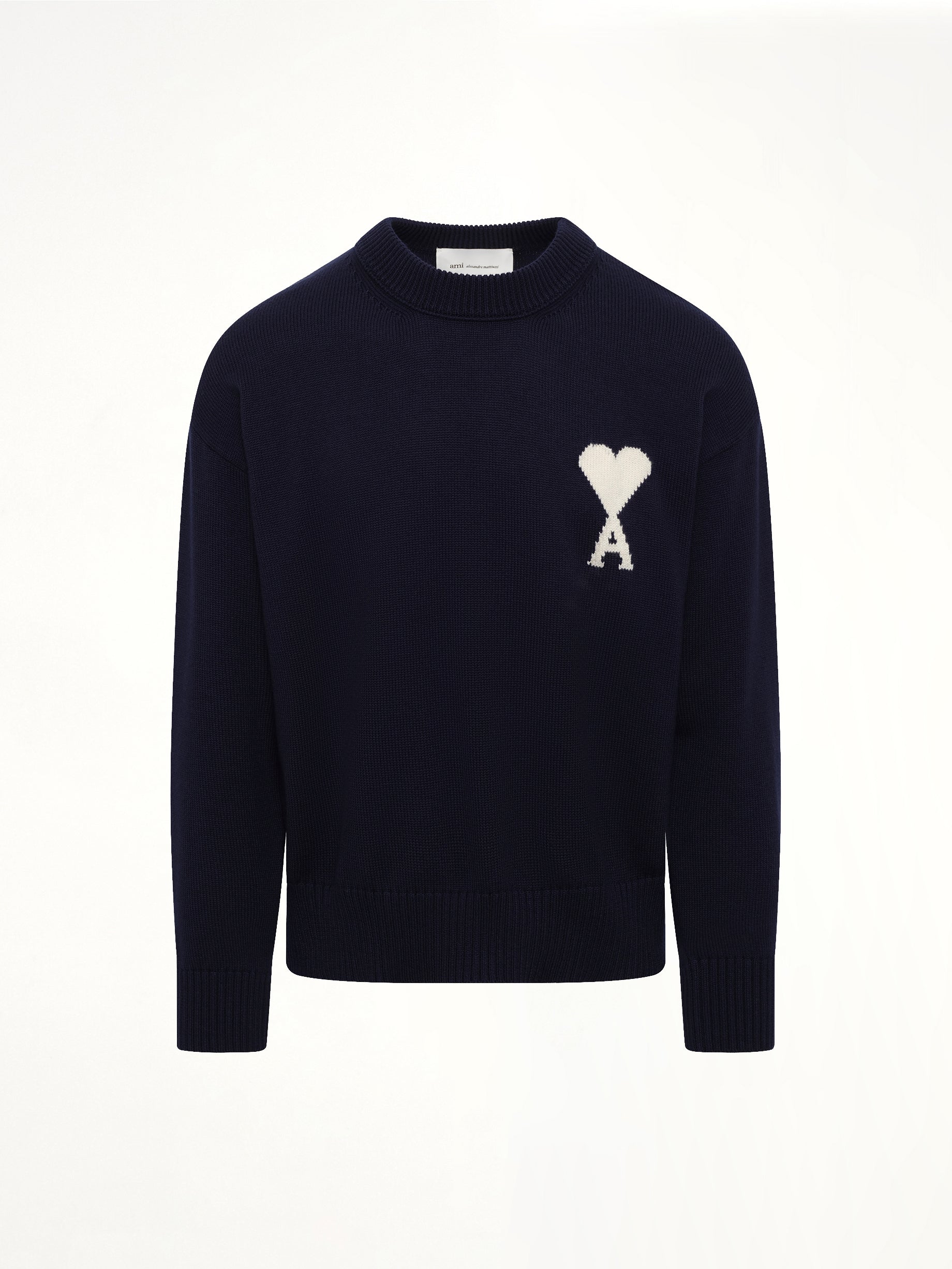 Contrasted Ami De Coeur Sweater in Navy