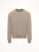 Small Embossed ADC Sweatshirt in Beige Taupe